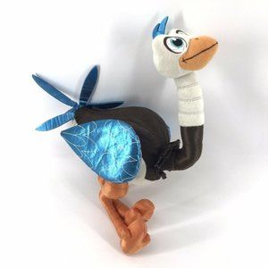 Disney Miles Tomorrowland Ostrich 20" Stuffed Toy Teal Shiny Merc Plush